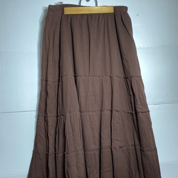 J1-# 7-19 D & Co elastic waistband skirt sizes  blue Lg brown L  unders slip - Picture 7 of 8